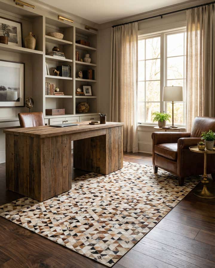 5' 1 x 7' 11 Cowhide Stocks Rug