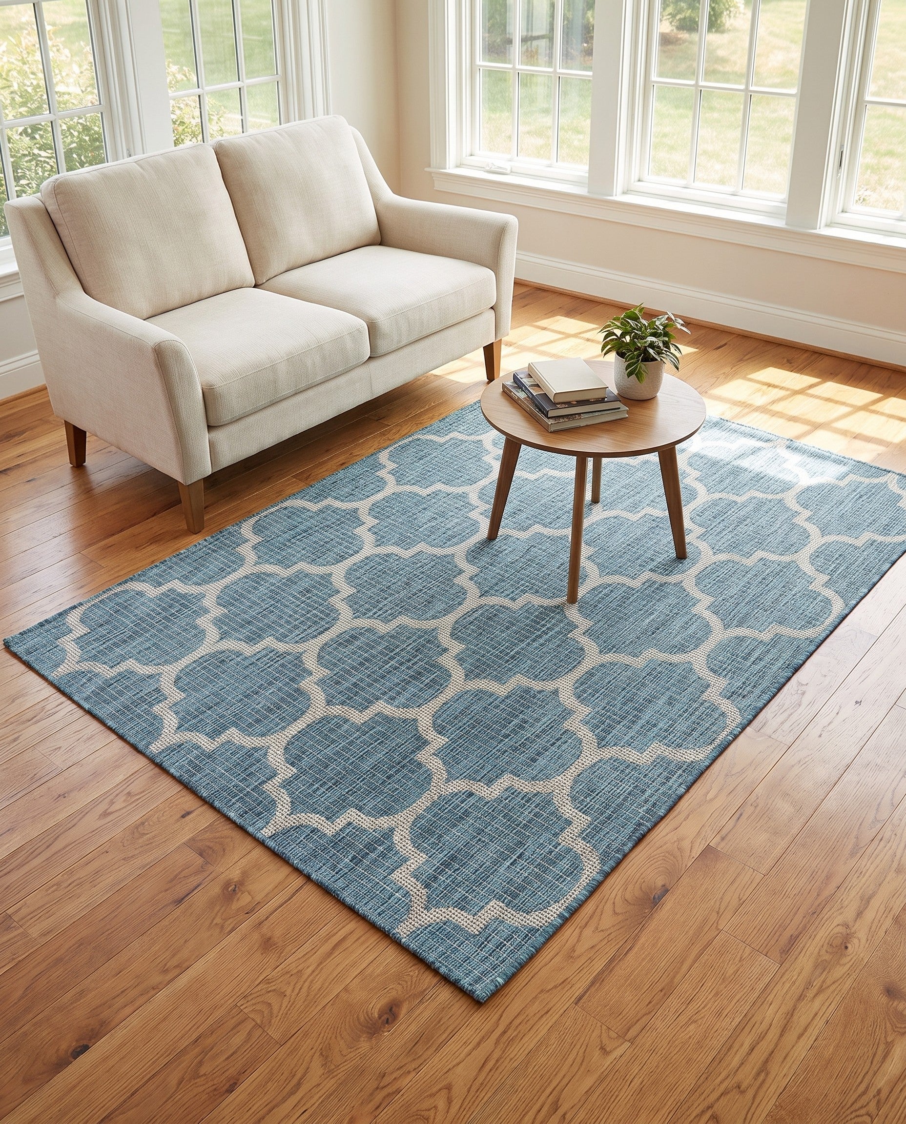 4' x 6' Easy-Clean Trellis Indoor / Outdoor Rug