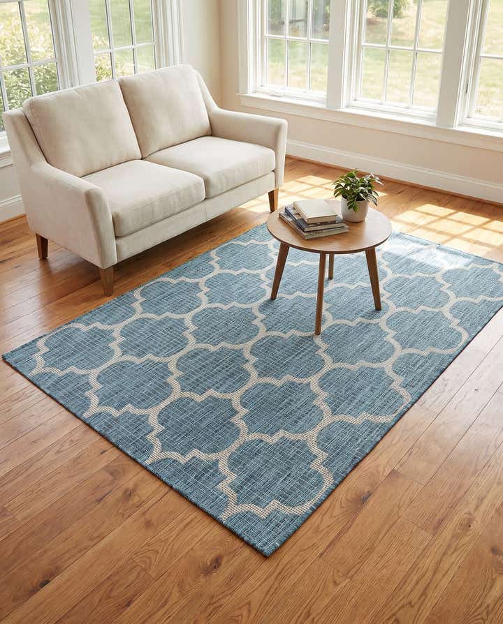 4' x 6' Easy-Clean Trellis Indoor / Outdoor Rug