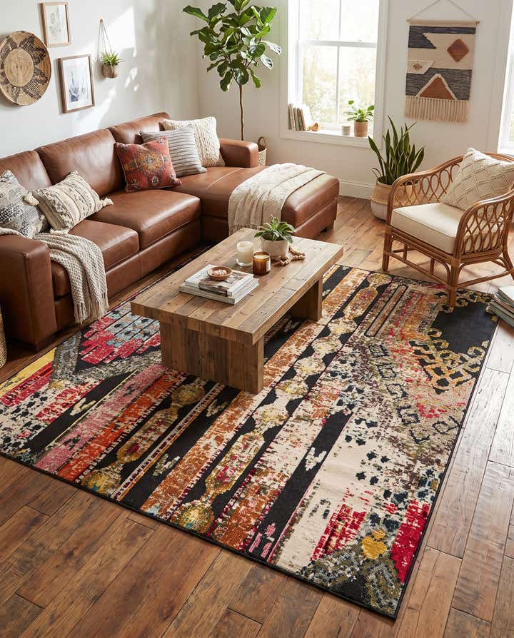 7' 10 x 7' 10 Easy-Clean Casablanca Indoor / Outdoor Square Rug