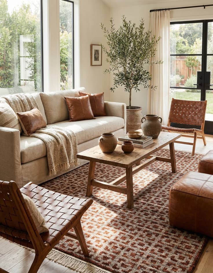 Detail image of 5' 8 x 8' 4  Hand Knotted Moroccan Wool Rug