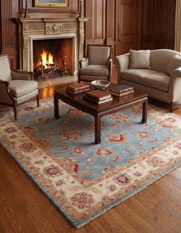 6' x 6' 1 Hand Knotted Ziegler Square Rug