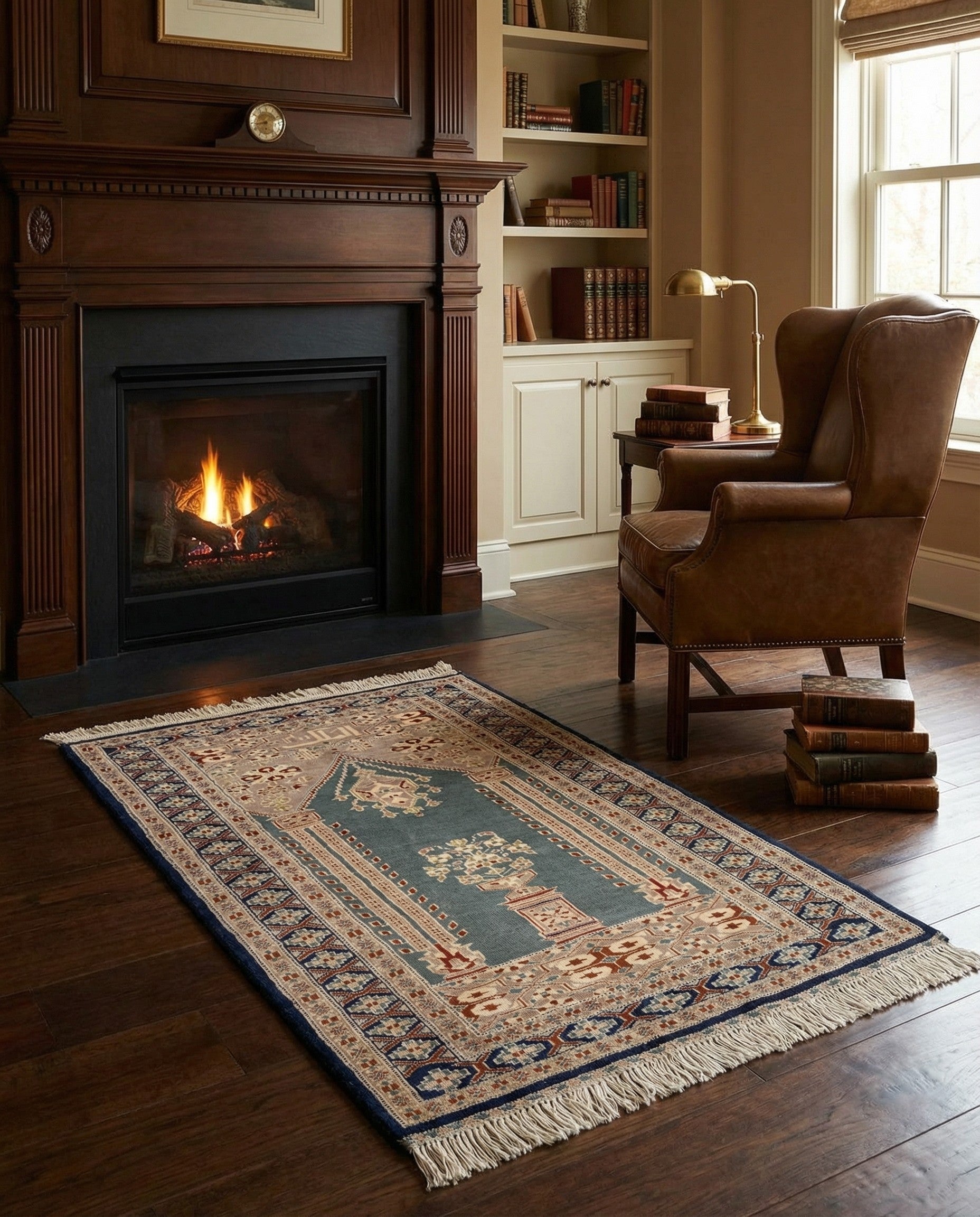  2' 9 x 4' 1  Hand Knotted Bokhara Wool Rug