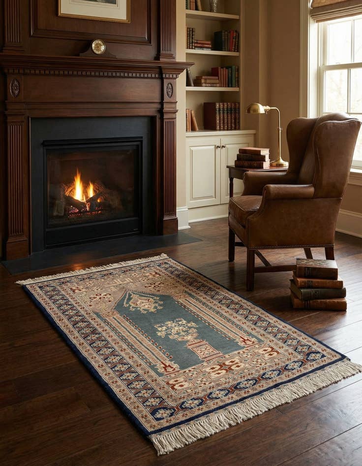 Detail image of 2' 9 x 4' 1  Hand Knotted Bokhara Wool Rug