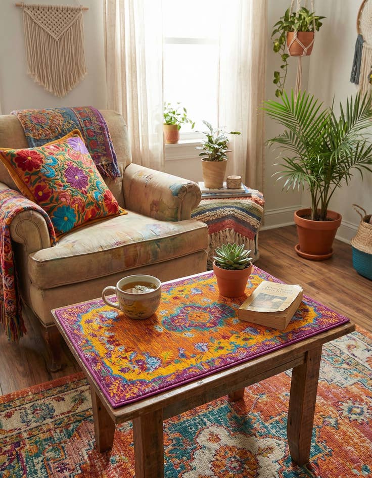 Detail image of 1' 4 x 1' 4 Calypso Sample Rug