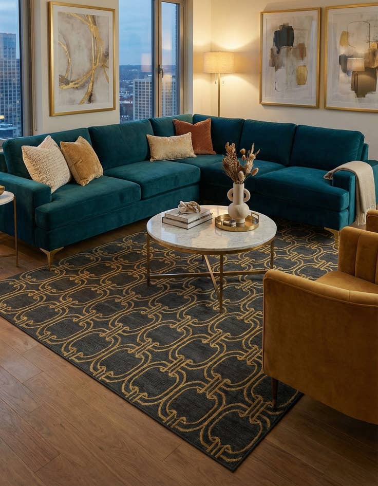 Detail image of  10' x 13' Vogue Geo Rug