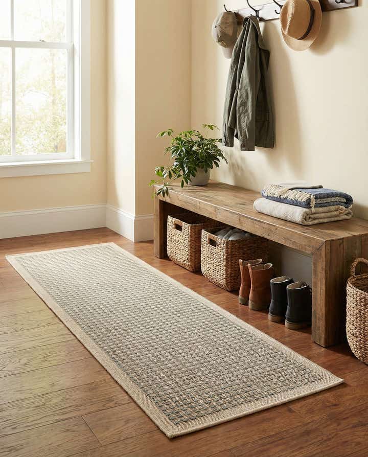2' x 6' Easy-Clean Border Indoor / Outdoor Runner Rug