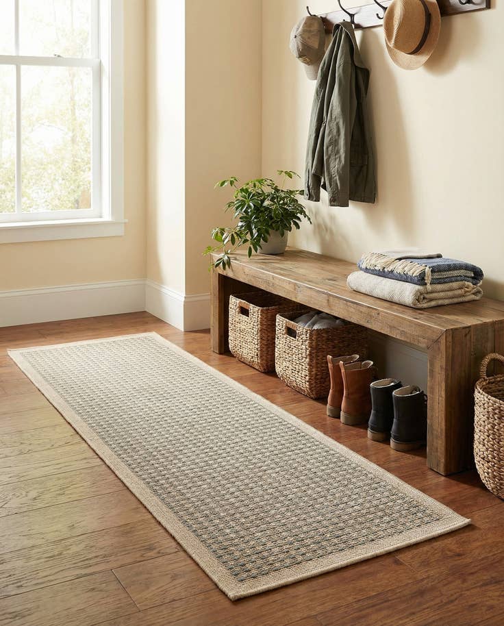 Detail image of 2' x 6' Easy-Clean Border Indoor / Outdoor Runner Rug