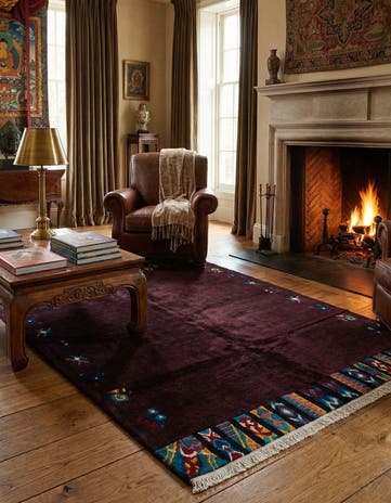 5' 8 x 7' 8 Hand Knotted Tibet Wool Rug