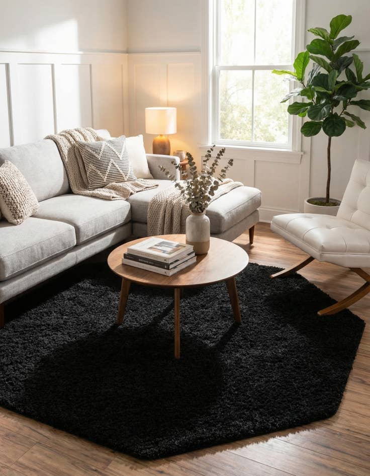 Detail image of 7' 10 x 7' 10 Everyday Shag Octagon Rug