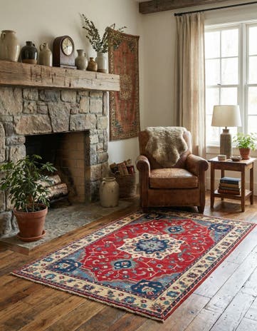 3' 4 x 5' 4 Hand Knotted Kazak Rug