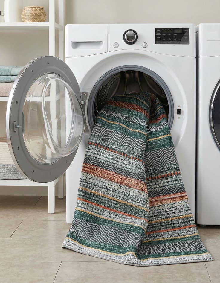 Detail image of 7' 10 x 10'  Washable Yara Rug