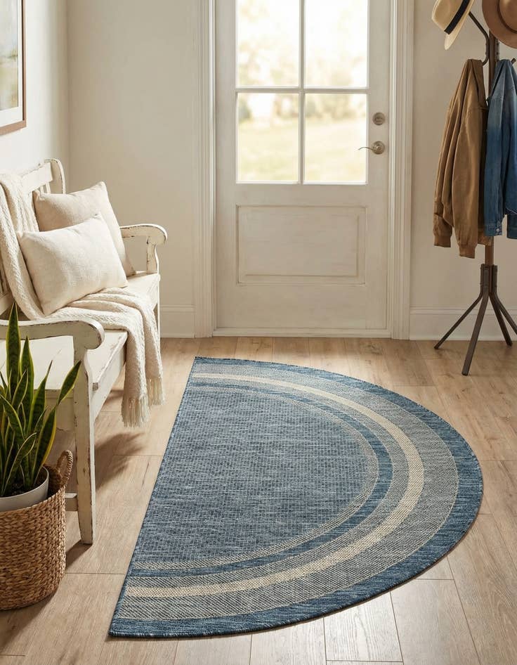 Detail image of 3' x 6'  Washable Border Indoor / Outdoor Hearth Rug