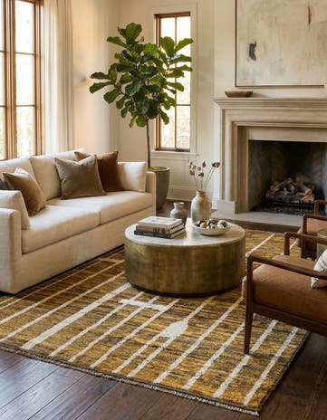 5' 5 x 8' 1 Hand Knotted Moroccan Wool Rug