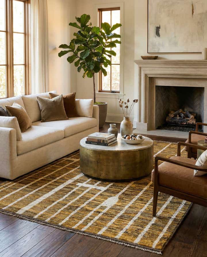 5' 5 x 8' 1 Hand Knotted Moroccan Wool Rug