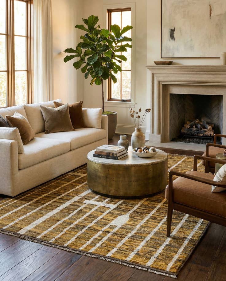 Detail image of 5' 5 x 8' 1 Hand Knotted Moroccan Wool Rug