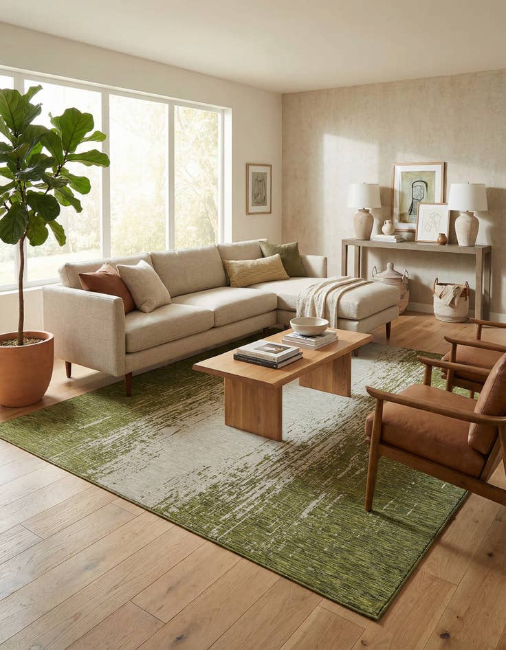 Detail image of 10' 8 x 10' 8  Washable Modern Indoor / Outdoor Square Rug