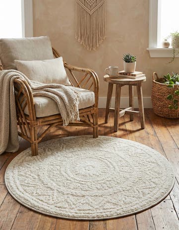 3' 3 x 3' 3 Boho Round Rug