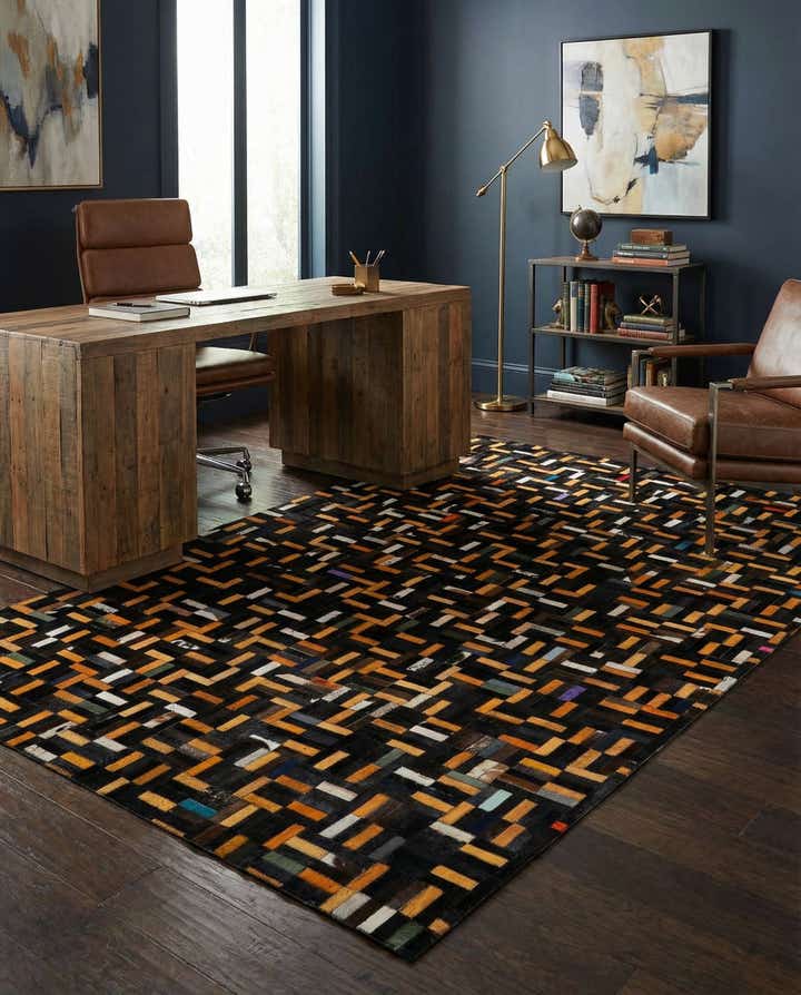 5' 1 x 8' Cowhide - Patchwork Rug