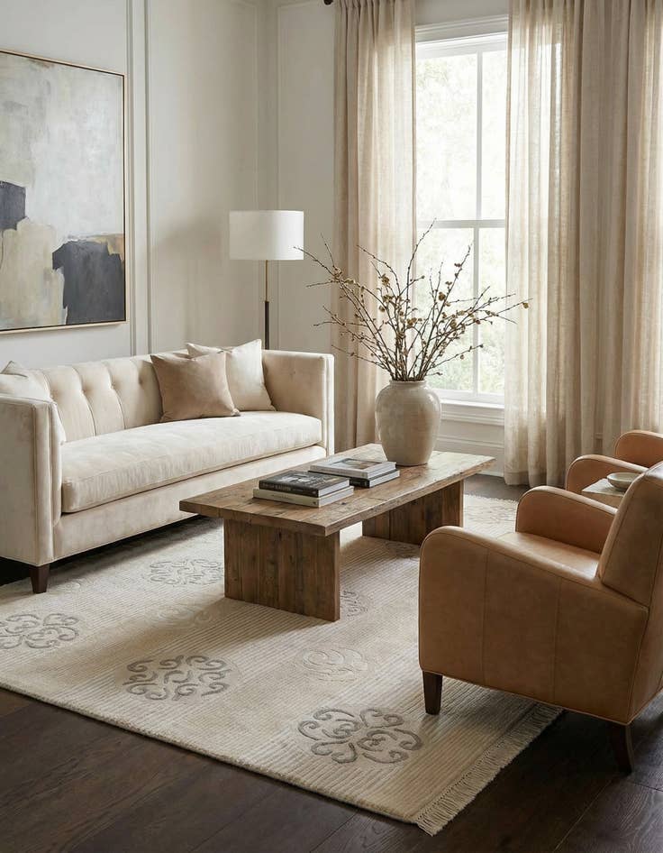 Detail image of 5' 7 x 8'  Hand Knotted Darya Rug