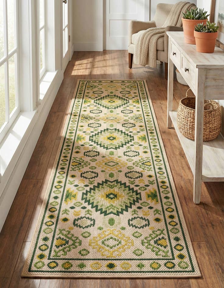 Detail image of  2' 7 x 10'  Washable Baja Indoor / Outdoor Runner Rug