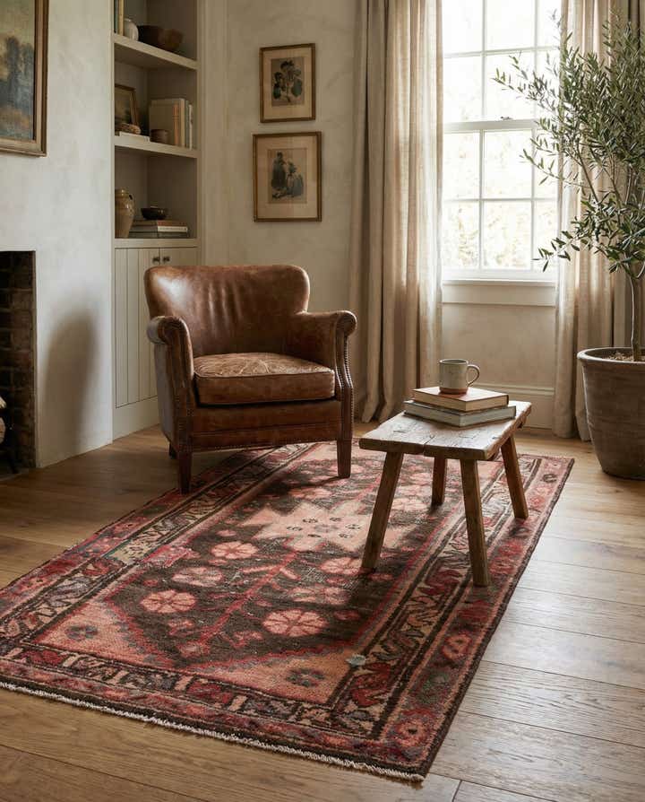 3' 4 x 6' 5 Hand Knotted Ultra Vintage Persian Wool Runner Rug