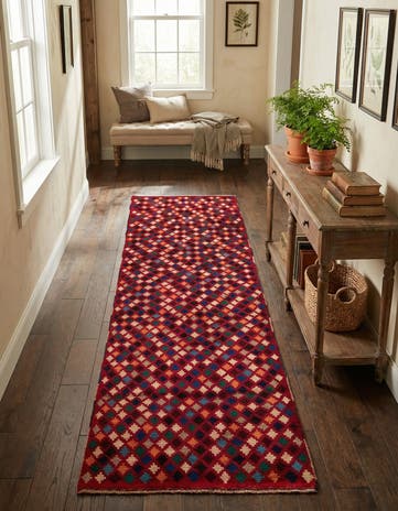 2' 9 x 10' Hand Knotted Balouch Wool Runner Rug