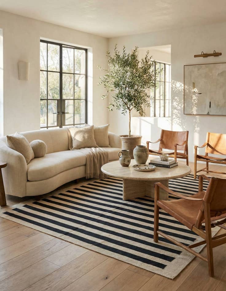 Detail image of 7' x 9' 9  Hand Woven Kilim Modern Wool Rug