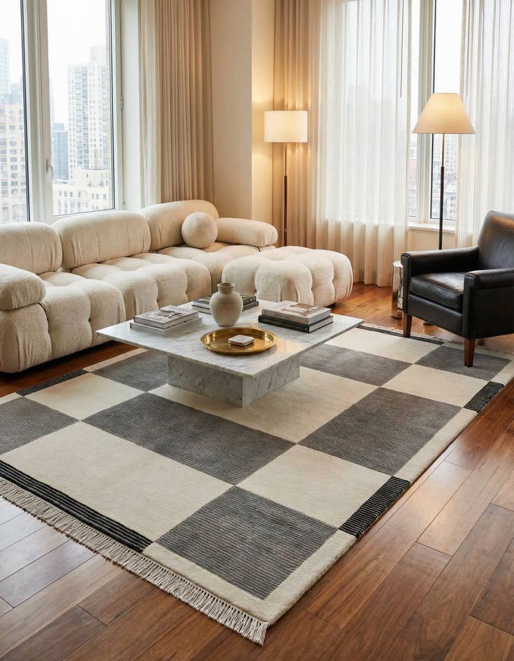 Detail image of  5' 5 x 7' 10  Hand Knotted Darya Wool Rug