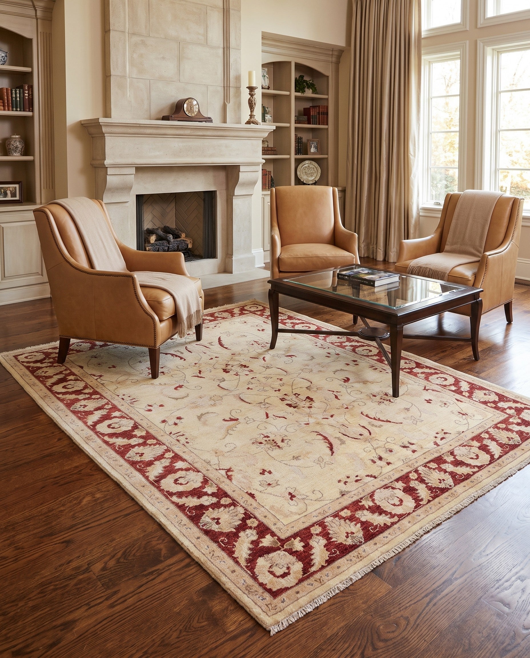 5' x 6' 6 Hand Knotted Ziegler Rug