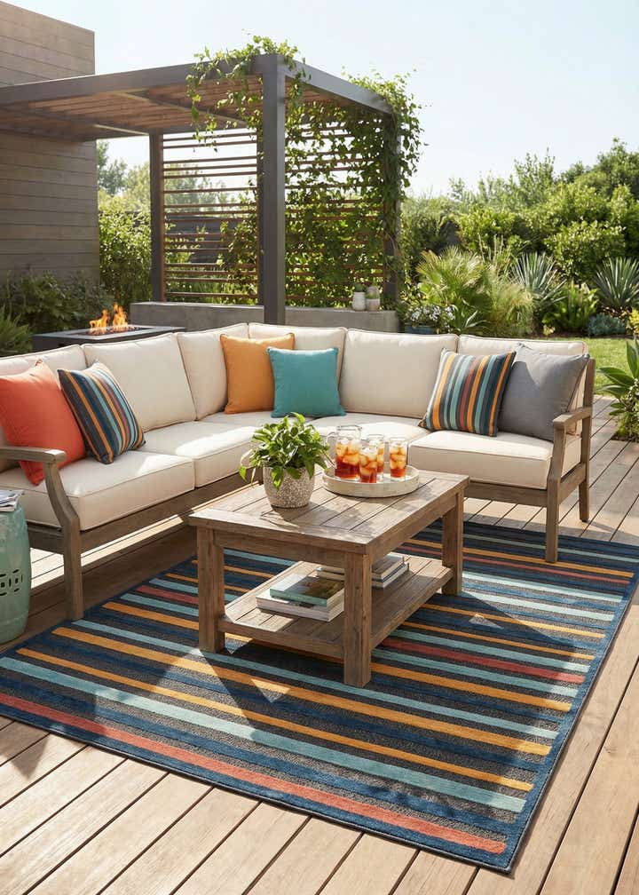7' 10 x 10' Easy-Clean Belize Indoor / Outdoor Rug