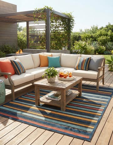 7' 10 x 10' Easy-Clean Belize Indoor / Outdoor Rug