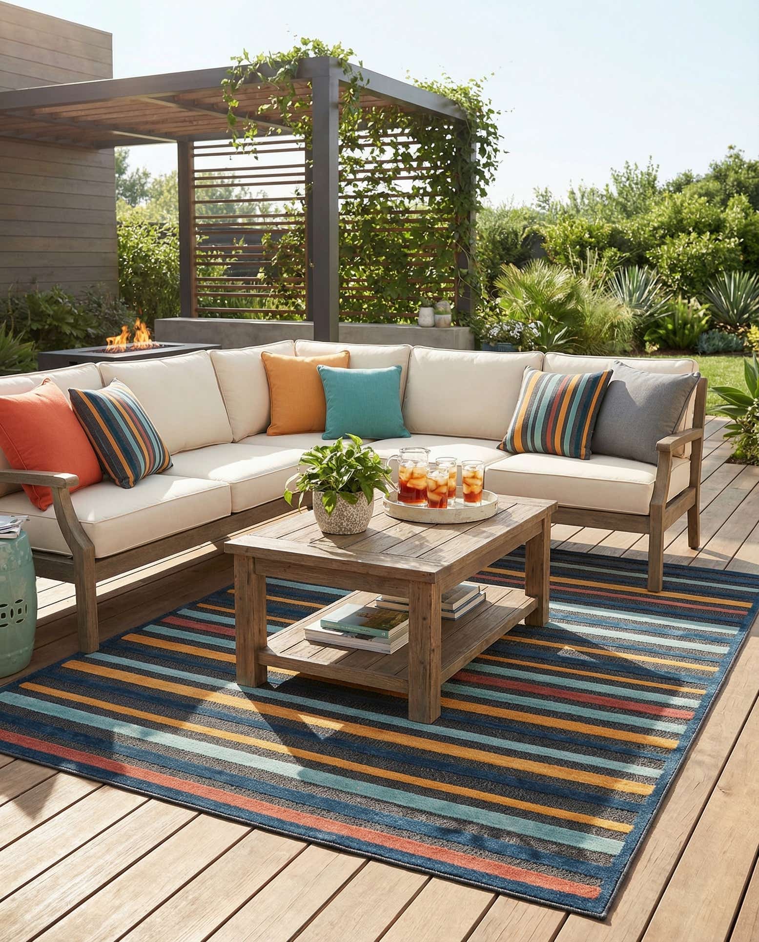 7' 10 x 10' Easy-Clean Belize Indoor / Outdoor Rug
