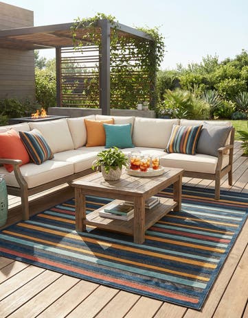 7' 10 x 10' Easy-Clean Belize Indoor / Outdoor Rug