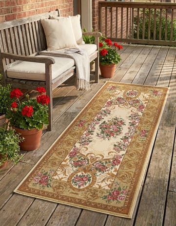 2' x 5' Easy-Clean Traditional Indoor / Outdoor Runner Rug