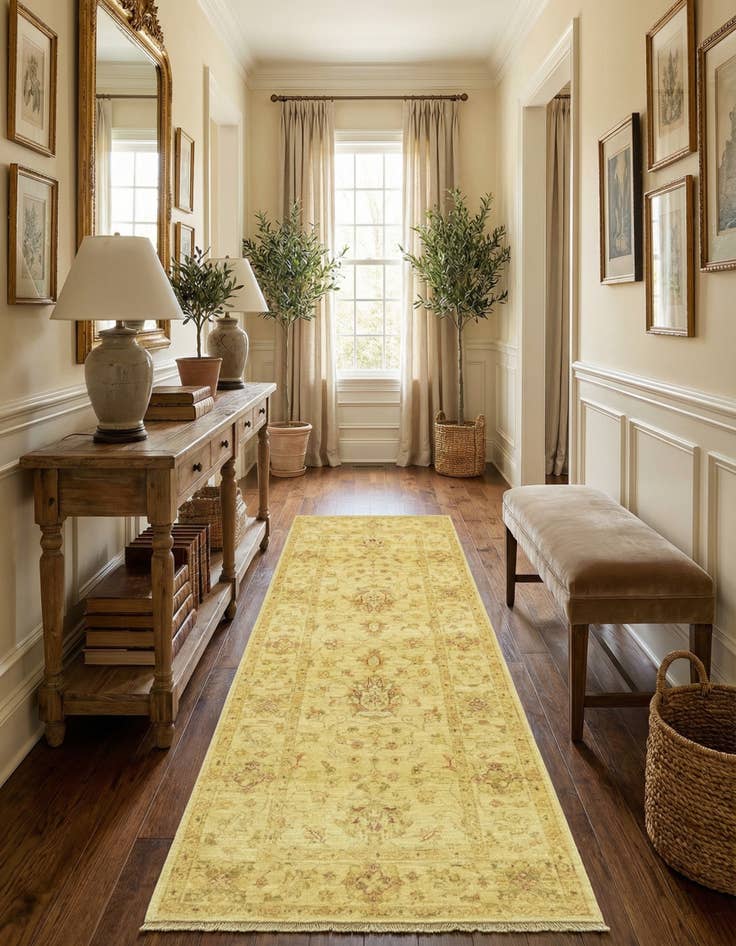 Detail image of 2' 10 x 6' 3  Hand Knotted Peshawar Ziegler Runner Rug