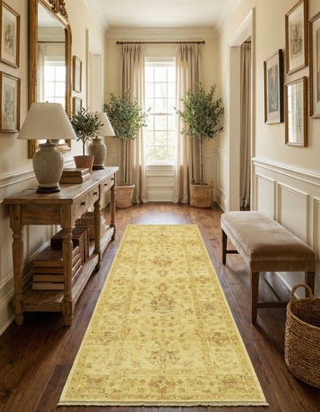 2' 10 x 6' 3 Hand Knotted Peshawar Ziegler Runner Rug