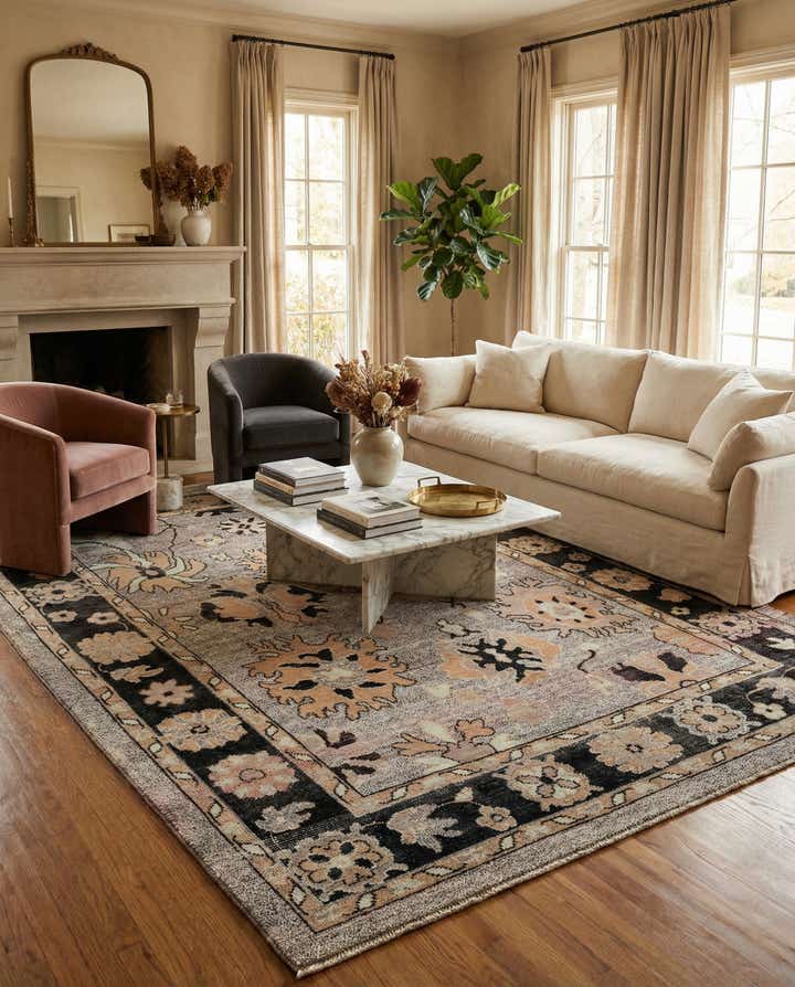 9' 10 x 14' Hand Knotted Oushak Wool Rug