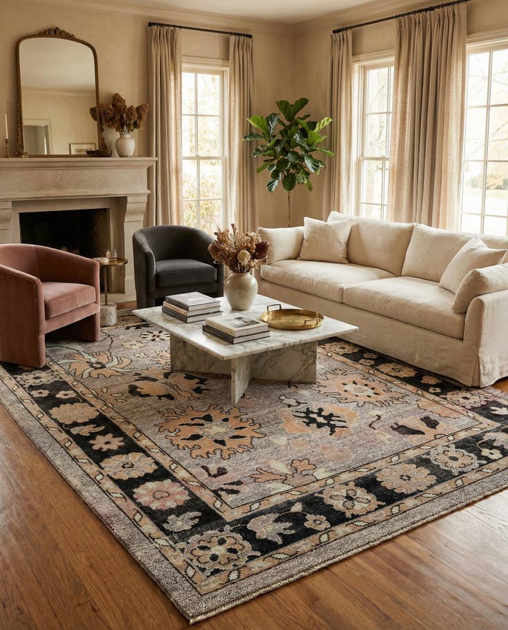 Detail image of 9' 10 x 14' Hand Knotted Oushak Wool Rug