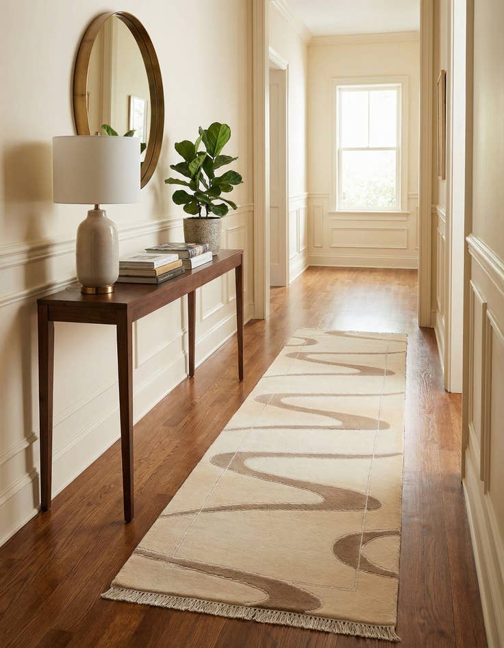 Detail image of 2' 7 x 9' 10  Hand Knotted Darya Wool Runner Rug