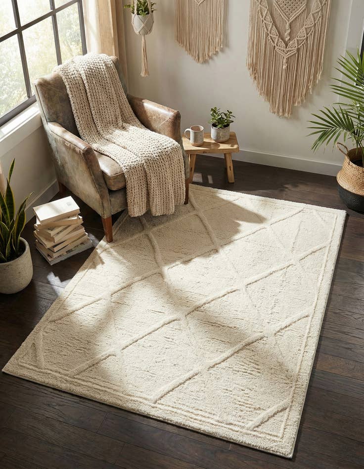 Detail image of  2' x 3' Lattice Shag Rug