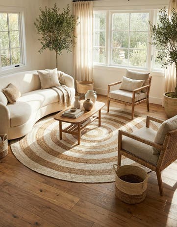 10' x 10' Handmade Braided Jute Round Rug