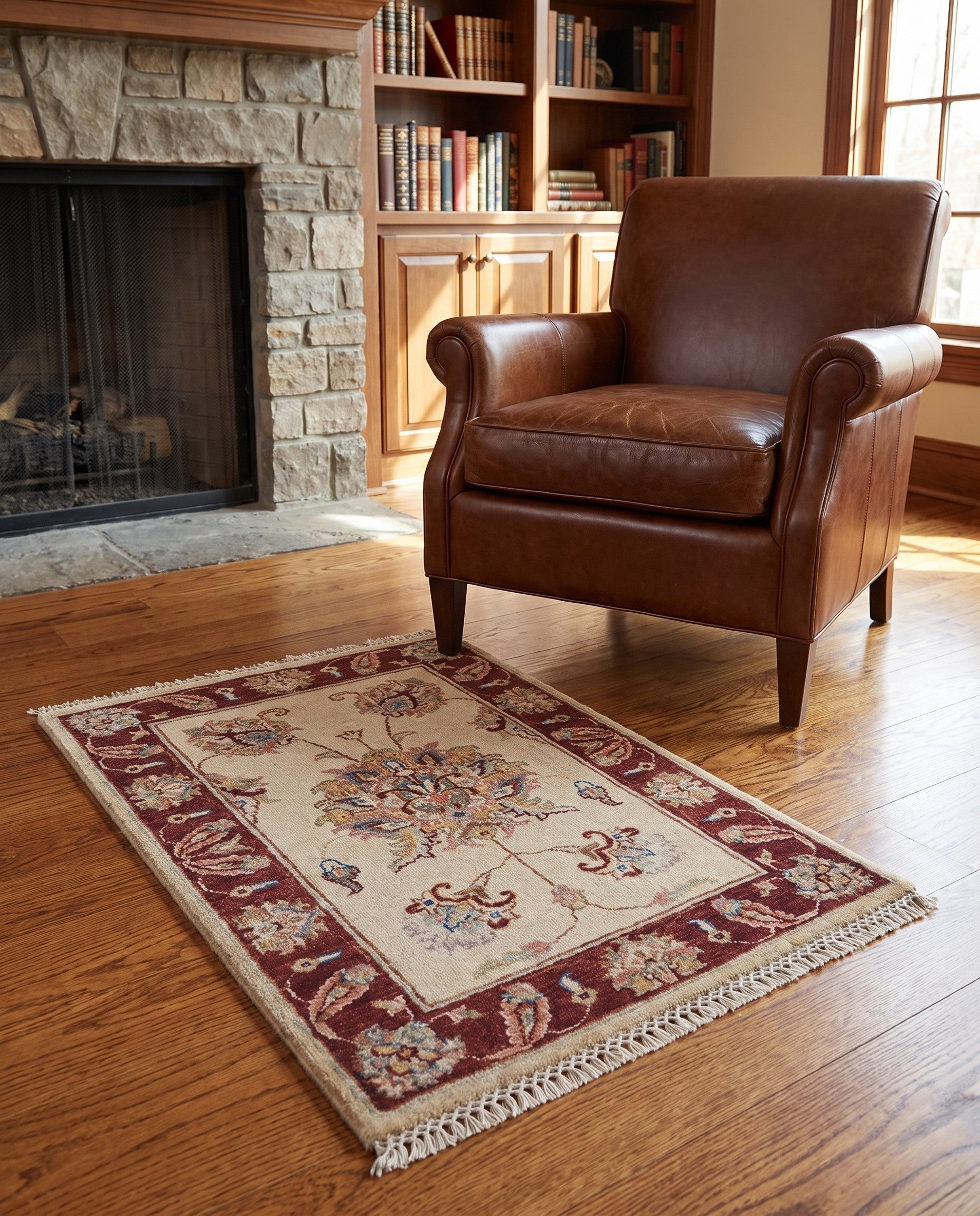 2' x 3' Hand Knotted Ziegler Rug