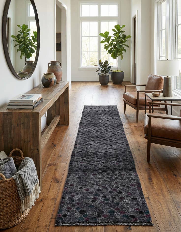 Detail image of 2' 7 x 12' 4  Hand Knotted Darya Wool Runner Rug