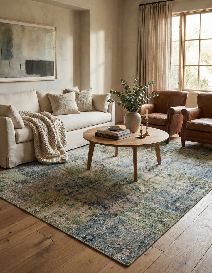 5' 8 x 7' 11 Hand Knotted Ultra Vintage Persian W...