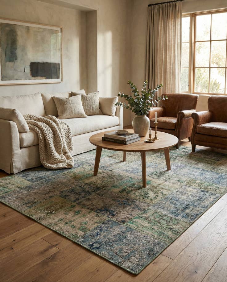 Detail image of 5' 8 x 7' 11 Hand Knotted Ultra Vintage Persian Wool Rug