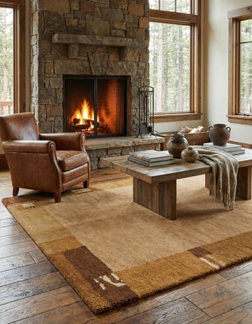 4' 7 x 6' 6 Kashkuli Gabbeh Wool Rug