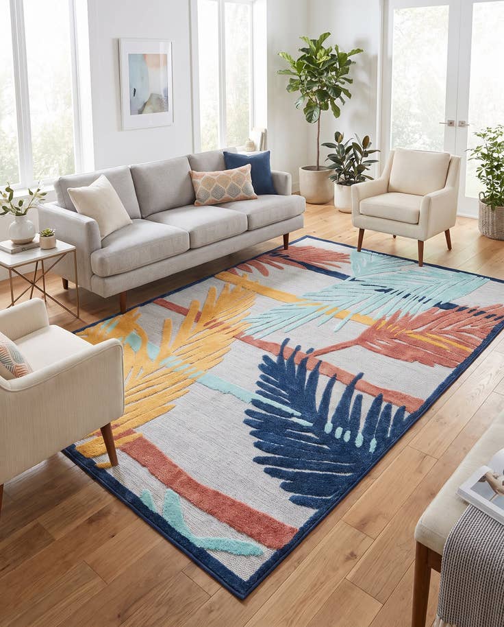 Detail image of 6' x 9' Easy-Clean Belize Indoor / Outdoor Rug