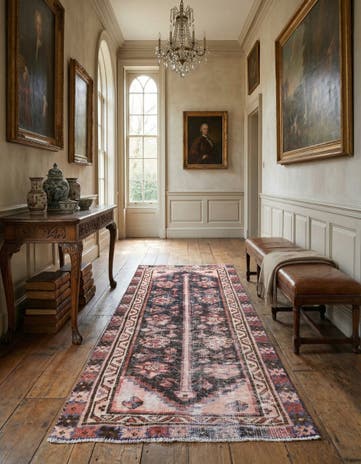 3' 2 x 6' 2 Hand Knotted Ultra Vintage Persian Wool Runner Rug