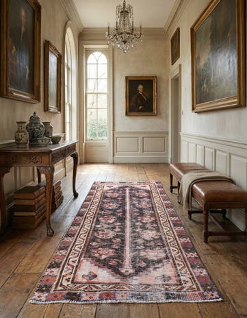 3' 2 x 6' 2 Hand Knotted Ultra Vintage Persian Wool Runner Rug